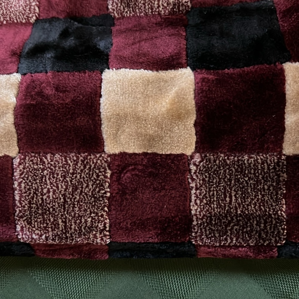Vintage Plaid Velvet like Women's Bag - Picture 2 of 10